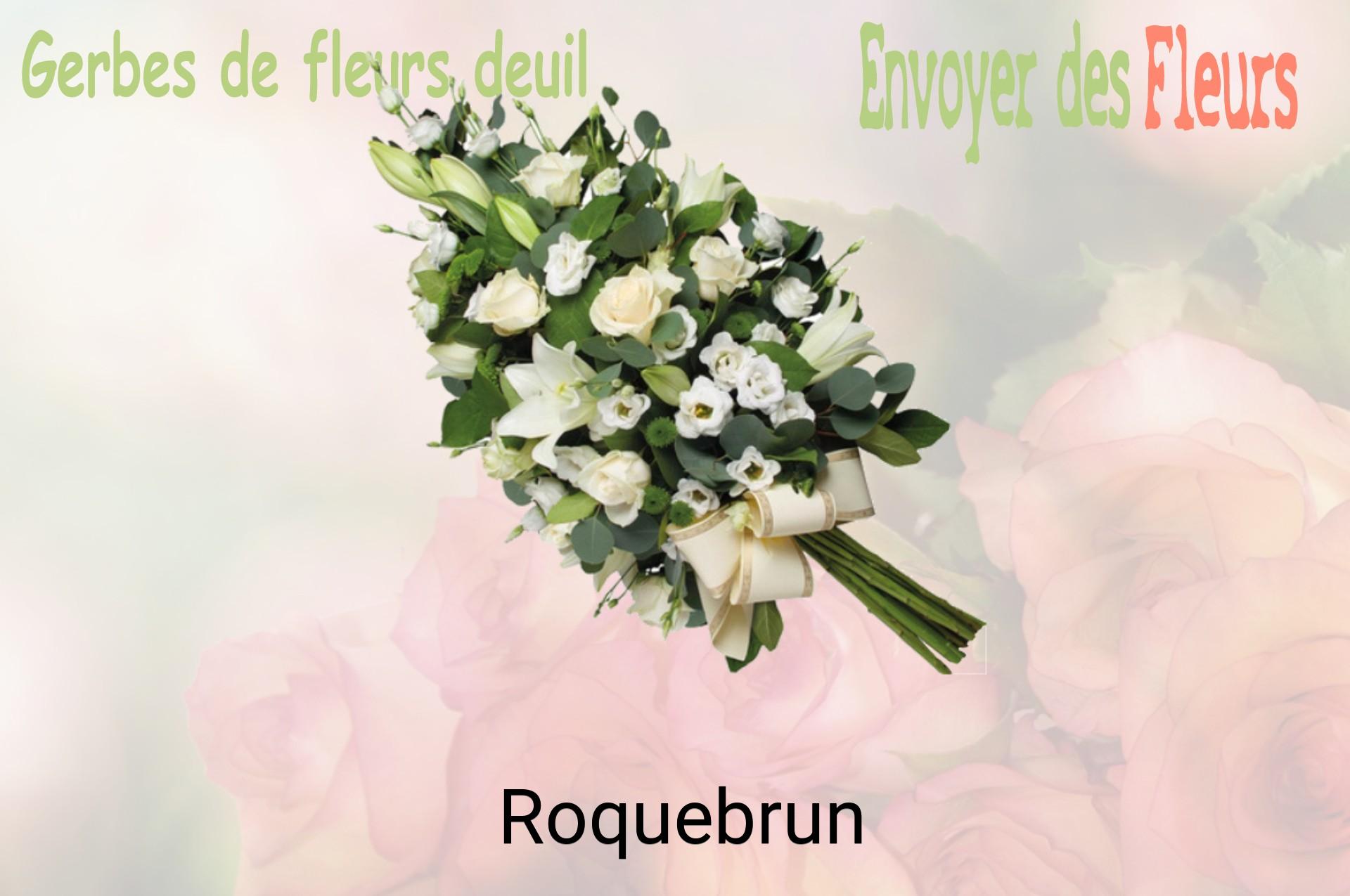 Gerbe de fleurs de deuil livrée à Roquebrun